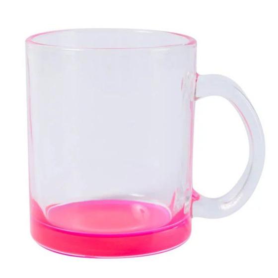 Imagem de Caneca para Sublimação de Vidro com Base Colorida - 320ml