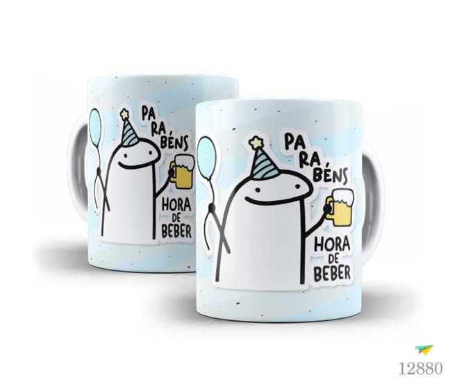 Imagem de Caneca parabéns flork, parabéns, hora de beber, azul