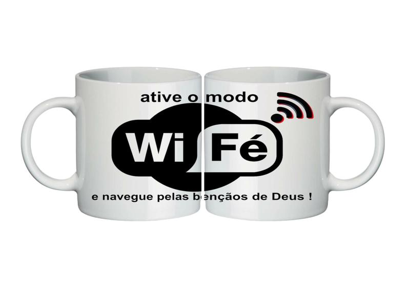 Imagem de Caneca Personalizada Ative o Wi Fé - 01 unid 