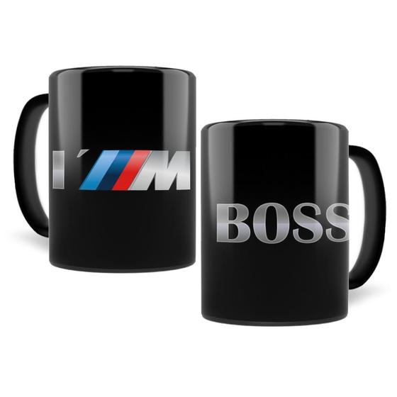 Imagem de Caneca Personalizada Bmw M Boss Preta Em Porcelana 325Ml