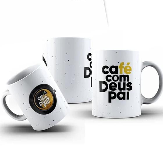 Imagem de Caneca Personalizada Café Com Deus Pai Em Cerâmica 325ml Diversos Modelos