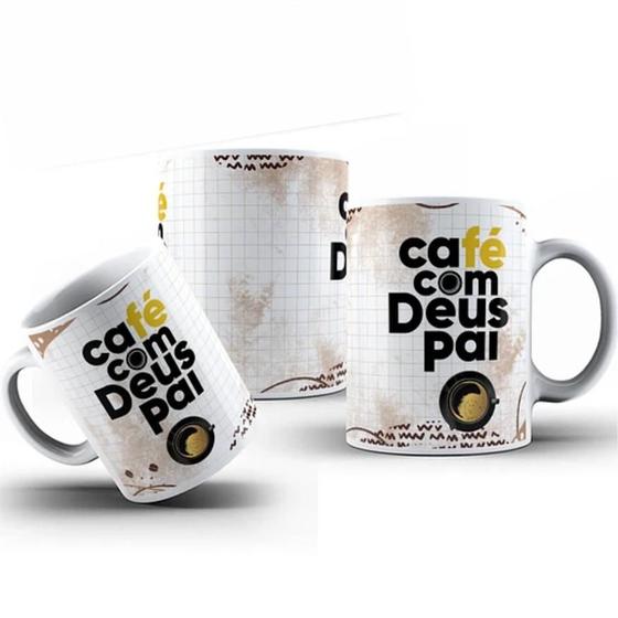 Imagem de Caneca Personalizada Café Com Deus Pai Em Cerâmica 325ml Diversos Modelos