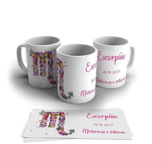 Imagem de Caneca Personalizada Cerâmica Signo Escorpião 325ml