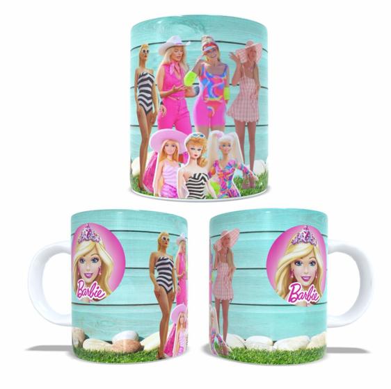 Imagem de Caneca Personalizada de Porcelana Barbie Real e Boneca M8