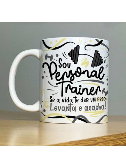 Imagem de Caneca Personalizada de Porcelana  Profissão: Sou Personal Trainer   - 325ML