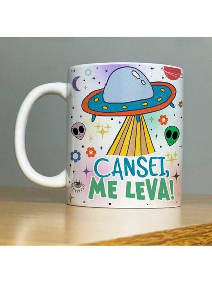 Imagem de Caneca Personalizada de porcelana - VIBE: Cansei, me leva -  325ml