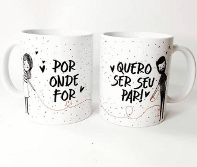 Imagem de Caneca personalizada dia dos namorados - Por onde você for... Quer ser o seu par....