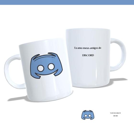 Imagem de Caneca Personalizada - Discord : Amo meus amigos do Discord + Embalagem branca para presente