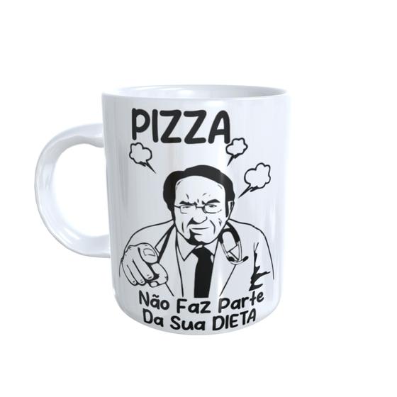 Imagem de Caneca Personalizada Dr. Now - Pizza Não Faz Parte da Sua Dieta - Porcelana 325 ml