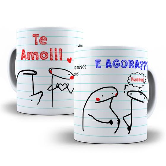 Imagem de Caneca Personalizada - Flork Bento, Te amo e agora