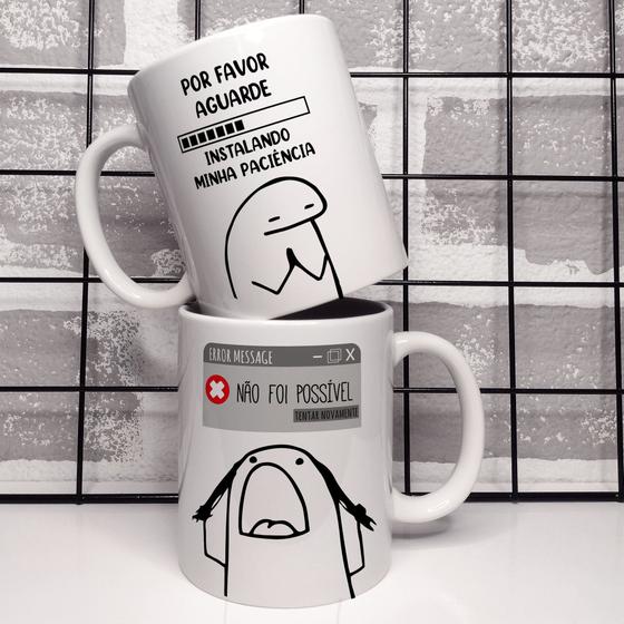 Imagem de caneca personalizada flork Por favor aguarde, instalando minha paciência 325ml