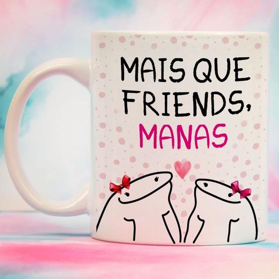 Imagem de Caneca Personalizada Meme Flork Mais Que Amigas Manas