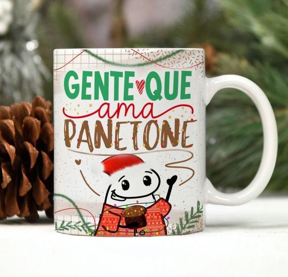 Imagem de Caneca Personalizada Natal Porcelana Gente que Ama Panetone