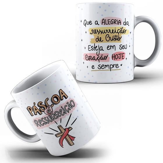 Imagem de Caneca Personalizada Páscoa Feliz Páscoa Diversos Modelos Presente Certo Porcelana MEGA OFERTA!