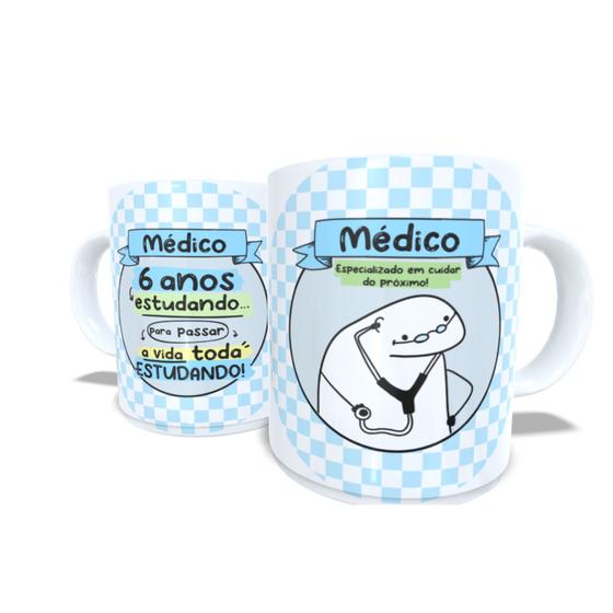 Imagem de caneca personalizada porcelana divertida flork meme Bento Profissões Médico