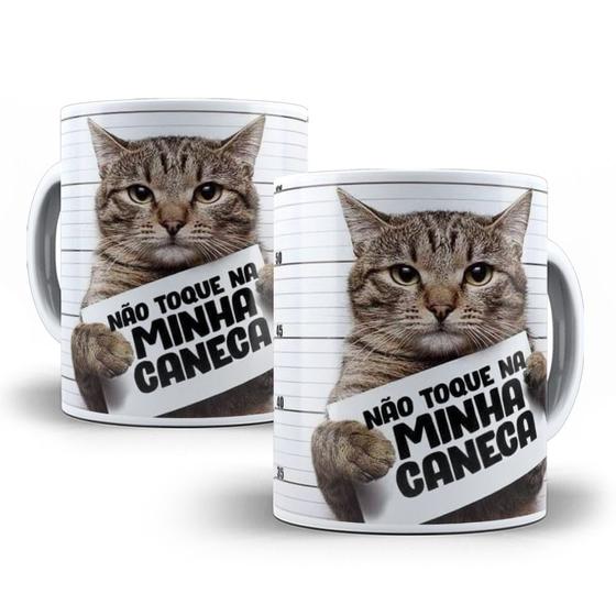 Imagem de Caneca Personalizada (porcelana) - Gato' não toque na minha caneca