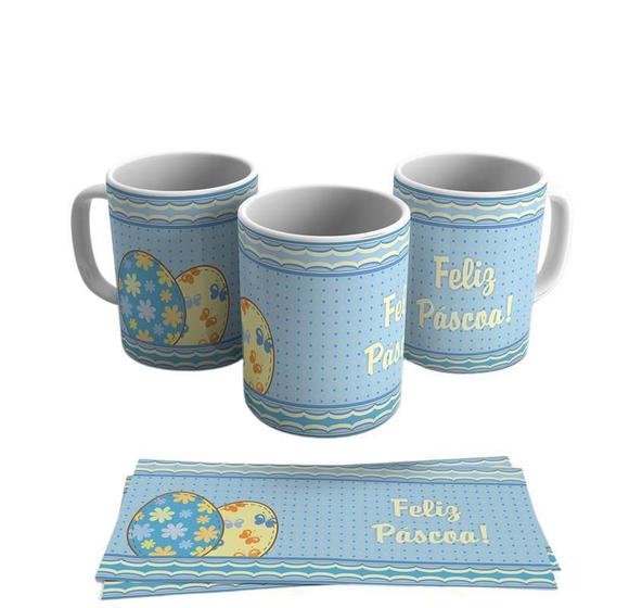 Imagem de Caneca Personalizada Porcelana Ovos De Páscoa 325ml