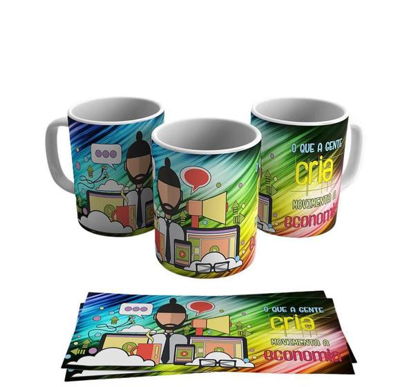 Imagem de Caneca Personalizada Porcelana Profissão Economista 325ml