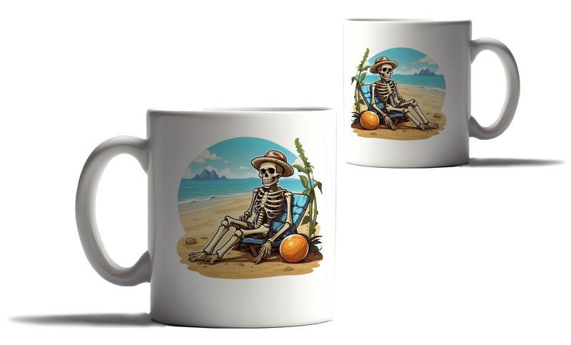 Imagem de Caneca Personalizada Presente Caveira Mexicana Praia 2