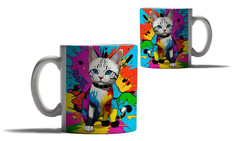 Imagem de Caneca Personalizada Presente Pop Arte Moda Gatos Quadrinhos