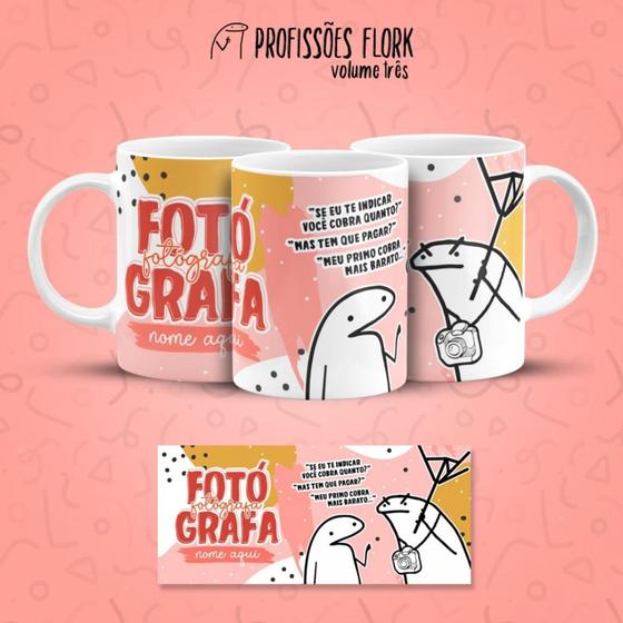 Imagem de Caneca Personalizada Profissão Diversas Profissões Flork trabalho Com Nome Porcelana OFERTA!