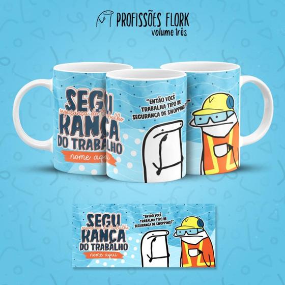 Imagem de Caneca Personalizada Profissão Diversas Profissões Flork trabalho Com Nome Porcelana OFERTA!