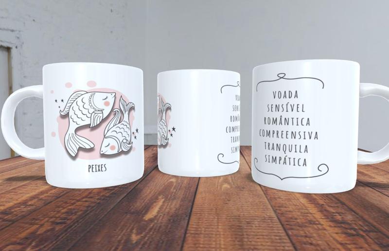 Imagem de Caneca Personalizada Signos Peixes 675 - Guria Criativa