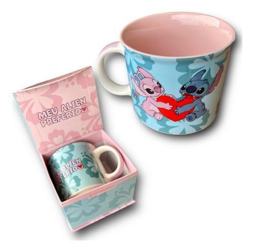 Imagem de Caneca Personalizada Stitch & Angel Presente Criativo Lindo Original Disney