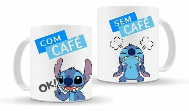 Imagem de Caneca Personalizada Stitch Lilo Disney Com Café Sem Café