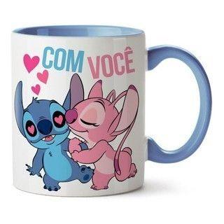 Imagem de Caneca Personalizada Stitch Lilo Disney Com  Caneca Lilo Stitch 3D casal Ohana personalizada.V