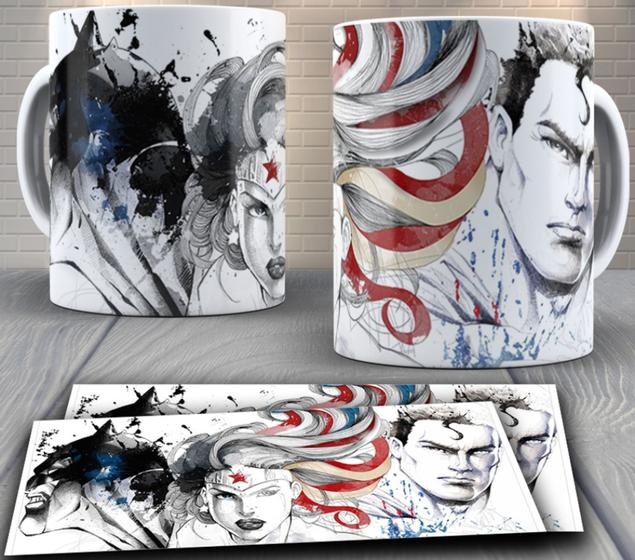 Imagem de Caneca Personalizada - Superman, Batman e Mulher maravilha