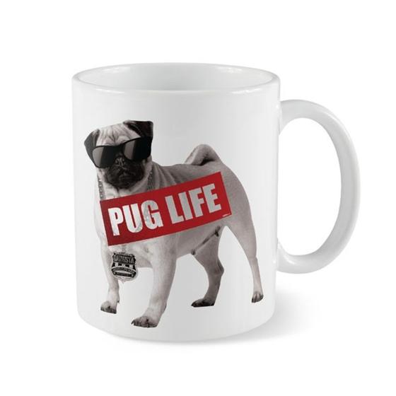 Imagem de Caneca Pet Ceramica Pug Life 320ml