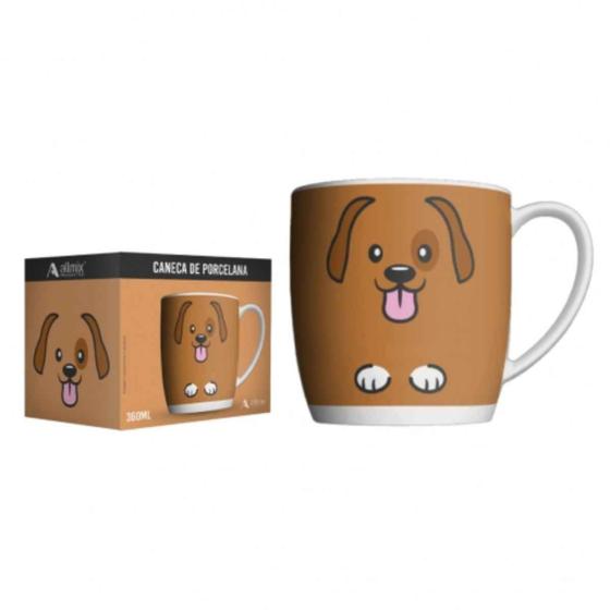 Imagem de Caneca Pet Em Porcelana 360mL - Allmix - Xícara Tema Bichinhos De Estimação