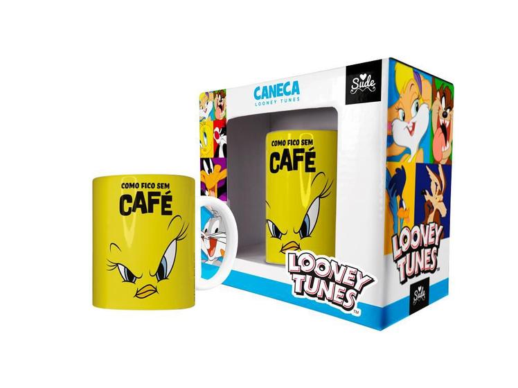 Imagem de Caneca Piu Piu Looney Tunes Tweety Porcelana 330 mL Presente