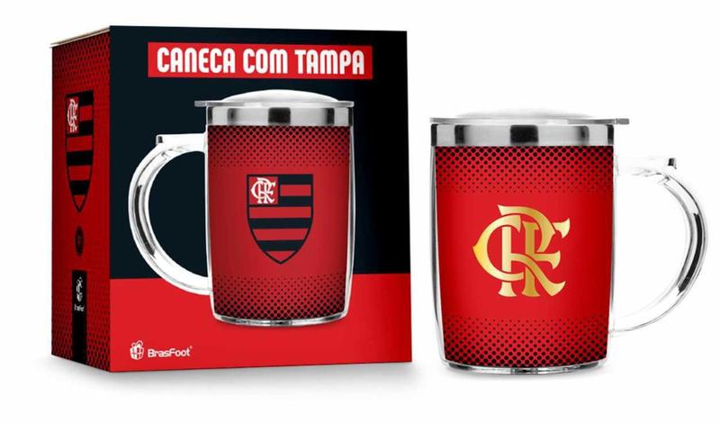 Imagem de Caneca plástica inox sw - flamengo - Brasfoot