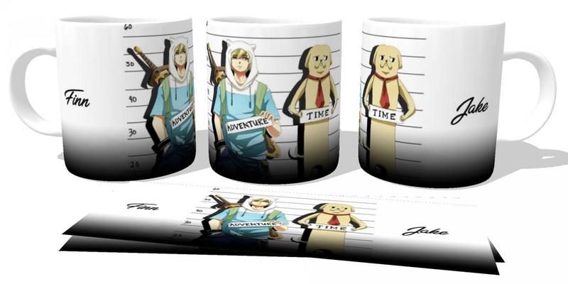 Imagem de Caneca polimero plástico copo  Hora da Aventura Jake Finn prisão