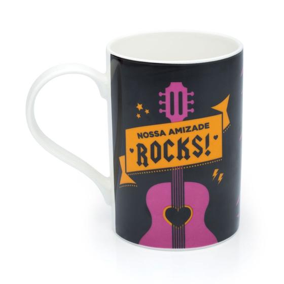 Imagem de Caneca Porcelana 350ml Amizade Nossa Amizade Rocks Ludi