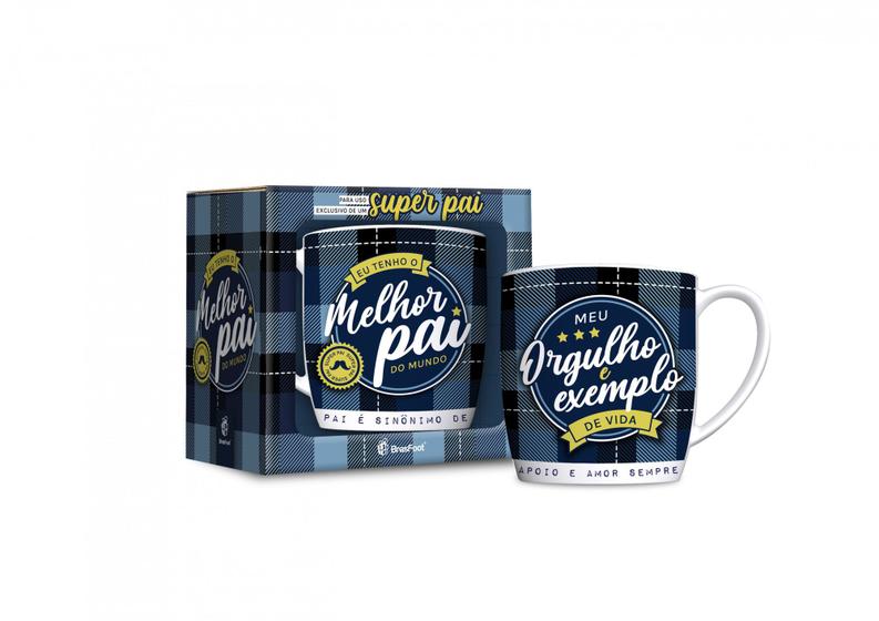 Imagem de Caneca Porcelana 360ml Melhor Pai do Mundo - Presente Dia dos Pais