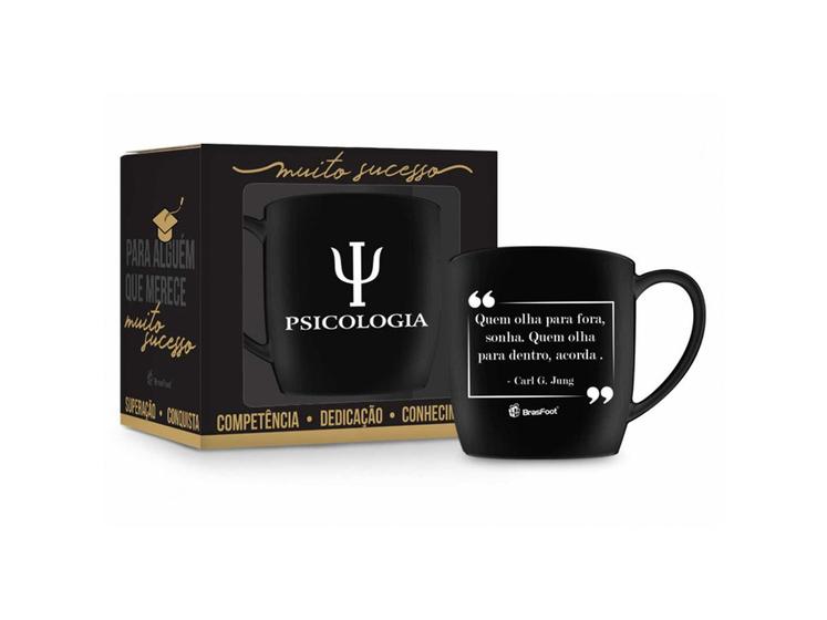 Imagem de Caneca Porcelana 360ml Urban Curso Brasfoot - Psicologia