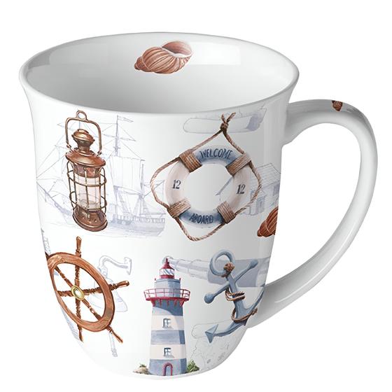 Imagem de Caneca Porcelana Ambiente 400ml Bem-vindo a Bordo