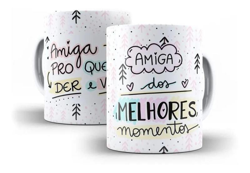 Imagem de Caneca Porcelana Amiga dos Melhores Momentos