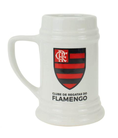 Imagem de Caneca Porcelana Branca 500ml - Flamengo