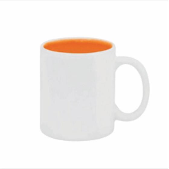 Imagem de Caneca Porcelana Branca Interior Color - 300 ml