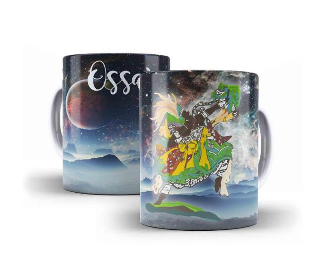 Imagem de Caneca Porcelana Coleção Orixás Ossaim