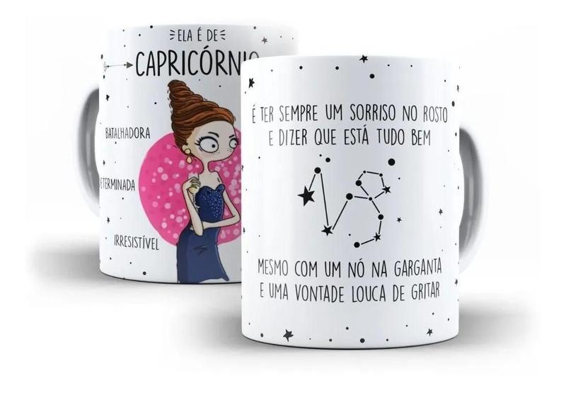 Imagem de Caneca Porcelana Coleção Signos Ela É De Capricórnio