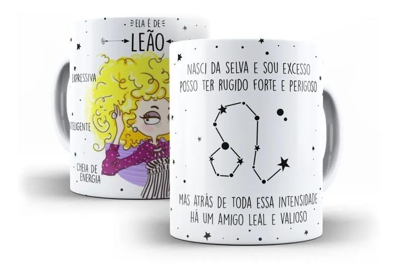 Imagem de Caneca Porcelana Coleção Signos Ela É De Leão