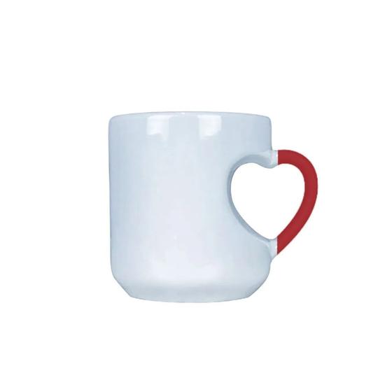 Imagem de Caneca Porcelana Corpo e Alça Coração Vermelha - 330ml