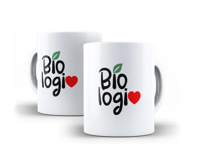 Imagem de Caneca Porcelana Curso Biologia com Coração