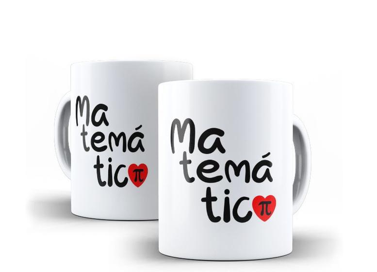 Imagem de Caneca Porcelana Curso Matemática com Coração