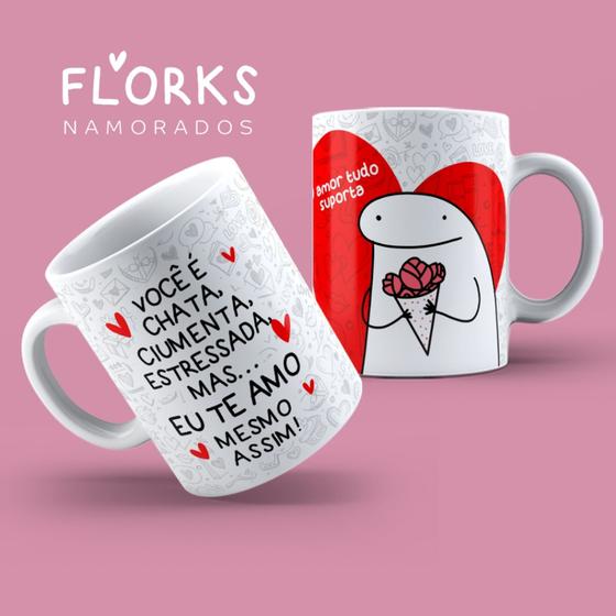 Imagem de Caneca Porcelana Dia Dos Namorados Flork Chata Ciumenta Casal Meme Love  Presente Amor- MEGA OFERTA!